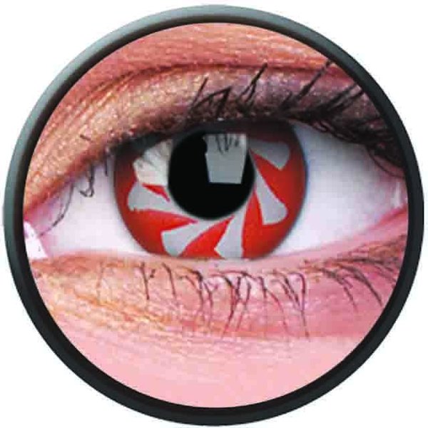 Phantasee Crazy Kontaktlinsen - Red Spin (2 St. Jahreslinsen) – ohne Stärke - exp.02/2021