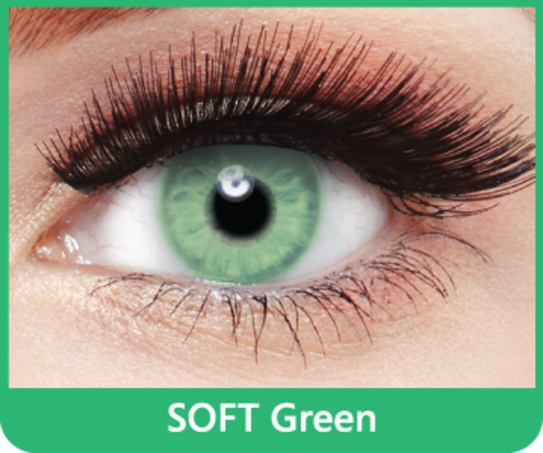 SoftColours - Green (2 St. Monatslinsen) – ohne Stärke