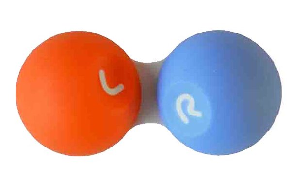 3D Behälter mit Gummioberfläche orange-blau