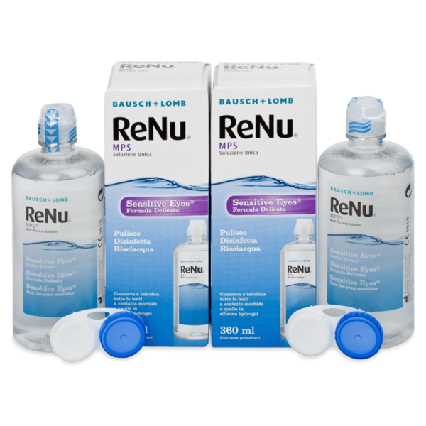 ReNu MPS Sensitive Eyes 2 x 360 ml mit zwei Behälter