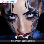 ColorVue Crazy-Kontaktlinsen - Whiteout (2 St. 3-Monatslinsen) – mit Stärke