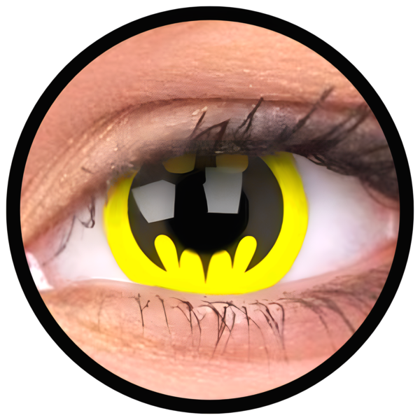 ColorVue Crazy Kontaktlinsen - Batman (2 St. Jahreslinsen) – ohne Stärke