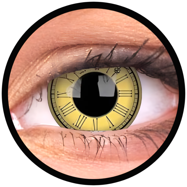 ColourVue Crazy Kontaktlinsen - Timekeeper (2 St. Jahreslinsen) – ohne Stärke