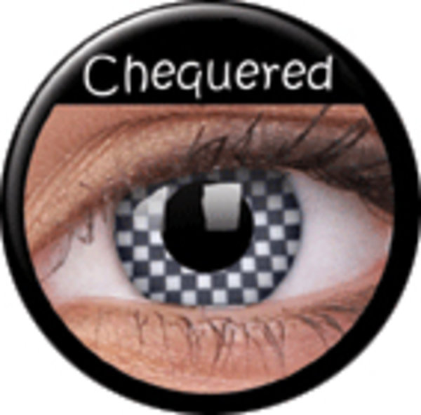 ColorVue Crazy Kontaktlinsen - Chequered (2 St. Jahreslinsen) – ohne Stärke