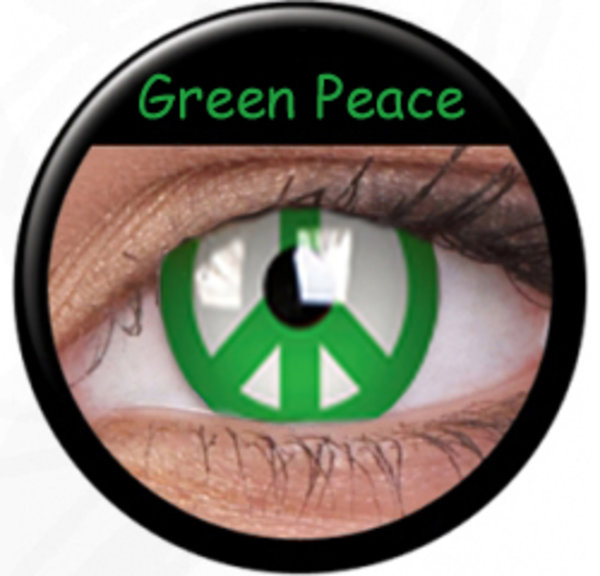 Phantasee Crazy Kontaktlinsen - Green Peace (2 St. Jahreslinsen) – ohne Stärke