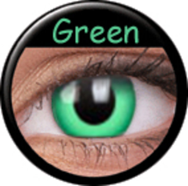 Phantasee Crazy Kontaktlinsen - Green (2 St. Jahreslinsen) – ohne Stärke