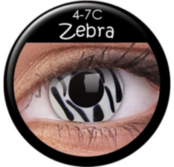 ColourVue Crazy Kontaktlinsen - Zebra (2 St. Jahreslinsen) – ohne Stärke