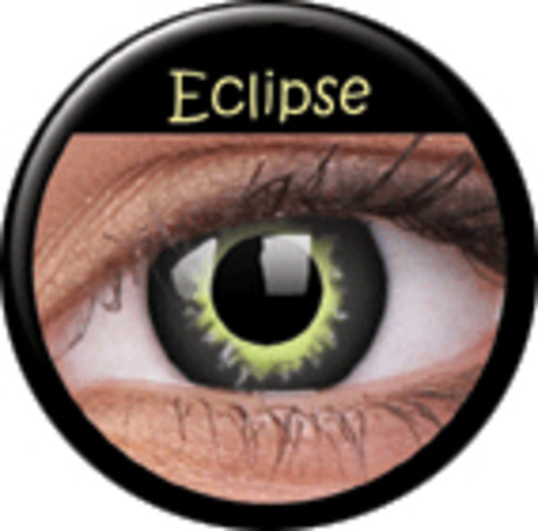 ColorVue Crazy-Kontaktlinsen - Eclipse (2 St. 3-Monatslinsen) – mit Stärke