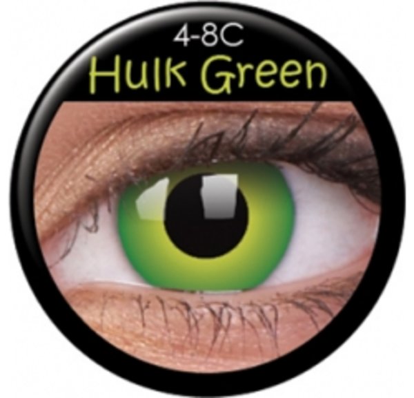 ColorVue Crazy-Kontaktlinsen - Hulk Green (2 St. 3-Monatslinsen) – mit Stärke