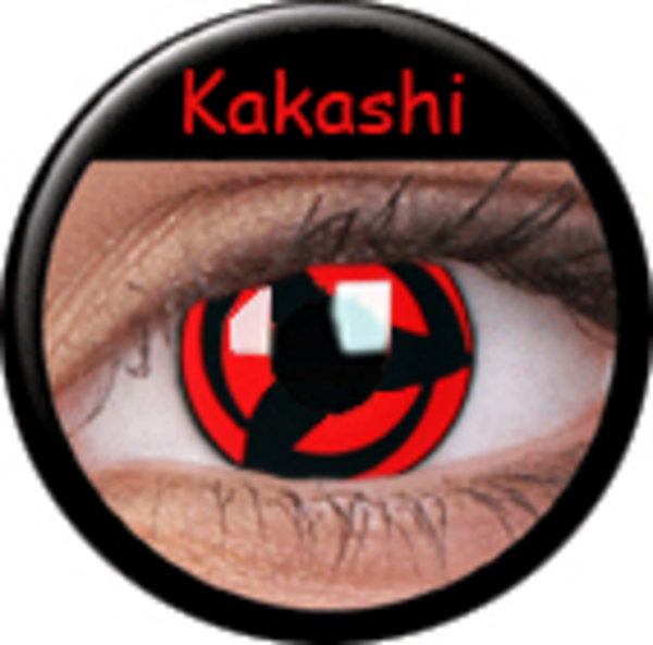 ColorVue Crazy-Kontaktlinsen - Kakashi (2 St. 3-Monatslinsen) – mit Stärke