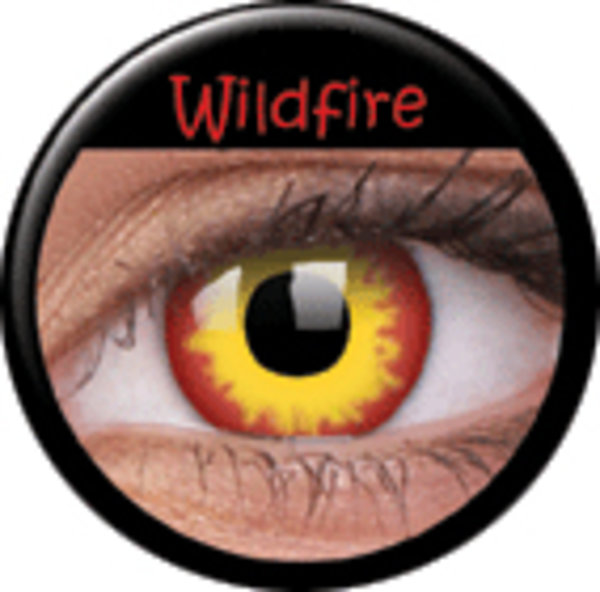 ColorVue Crazy-Kontaktlinsen - Wildfire (2 St. 3-Monatslinsen) – mit Stärke