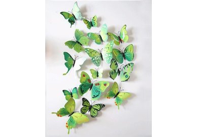 Schmetterlinge in Wandsticker 3 Stk. – Farbe grün