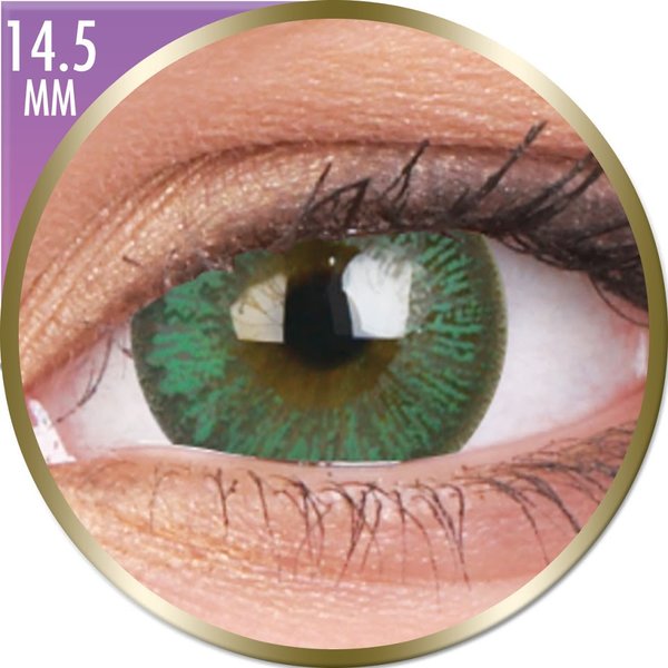 Phantasee Big Eyes - Paris Green (2 St. Monatslinsen) – ohne Stärke - Ausverkauf