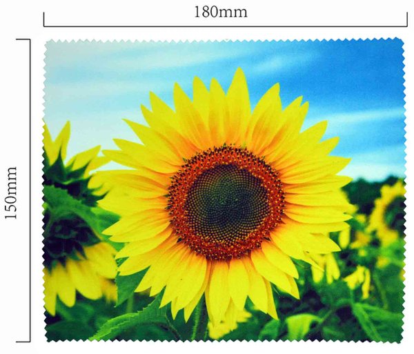 Mikrofaser Brillenputztuch – der Sonnenblume