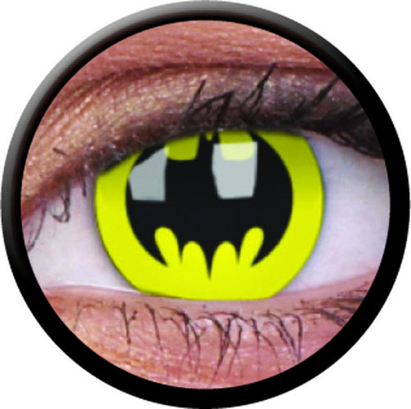 ColorVue Crazy-Kontaktlinsen - Bat Crusader (Batman) (2 St. 3-Monatslinsen) – ohne Stärke