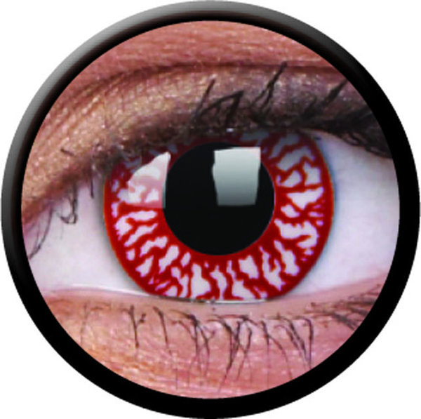 ColorVue Crazy-Kontaktlinsen - Blood Shot (2 St. 3-Monatslinsen) – ohne Stärke