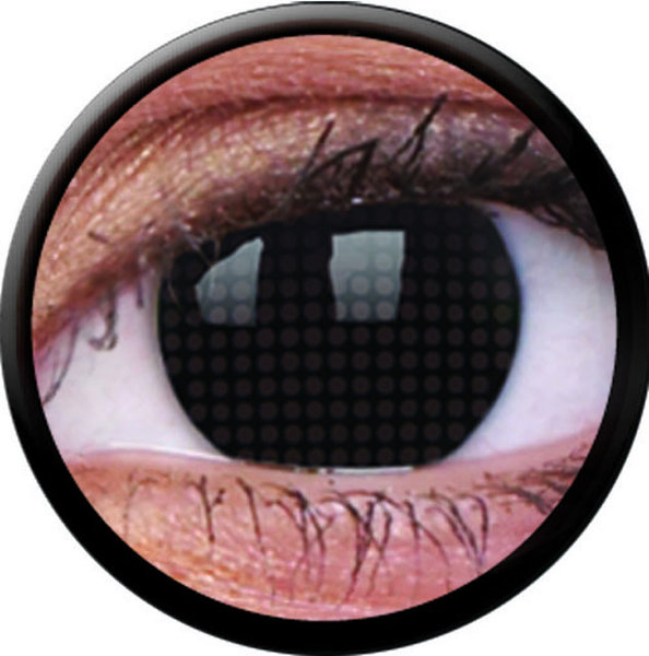 ColorVue Crazy-Kontaktlinsen - Black Screen (2 St. 3-Monatslinsen) – ohne Stärke