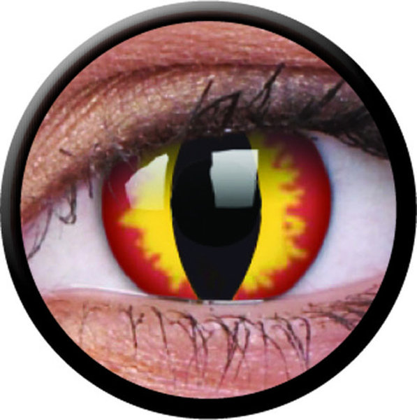ColorVue Crazy-Kontaktlinsen - Dragon Eyes (2 St. 3-Monatslinsen) – ohne Stärke