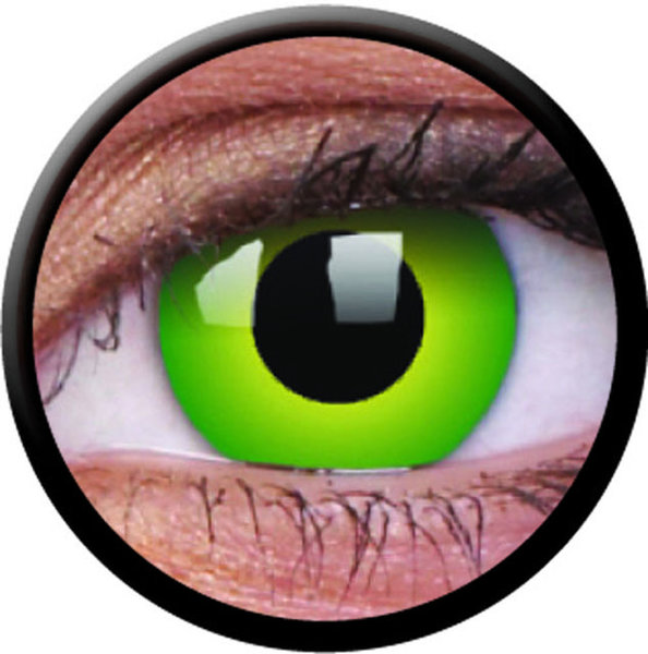 ColorVue Crazy-Kontaktlinsen - Hulk Green (2 St. 3-Monatslinsen) – ohne Stärke