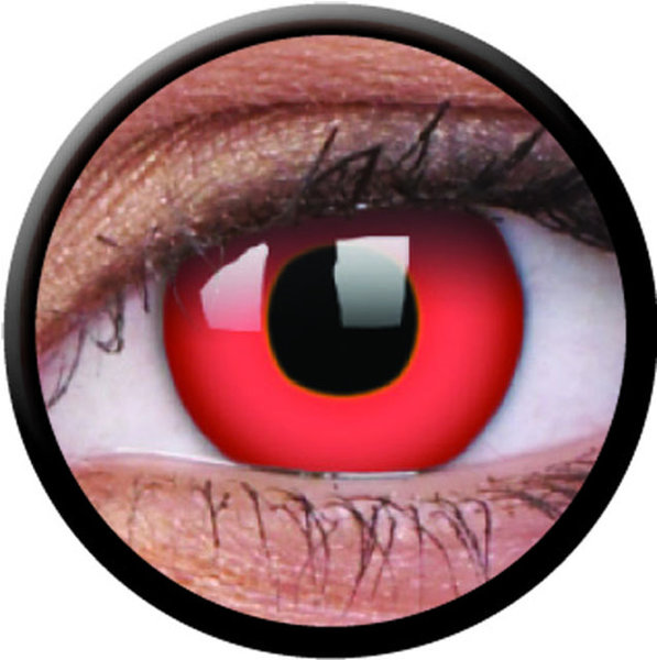ColorVue Crazy-Kontaktlinsen - Red Devil (2 St. 3-Monatslinsen) – ohne Stärke