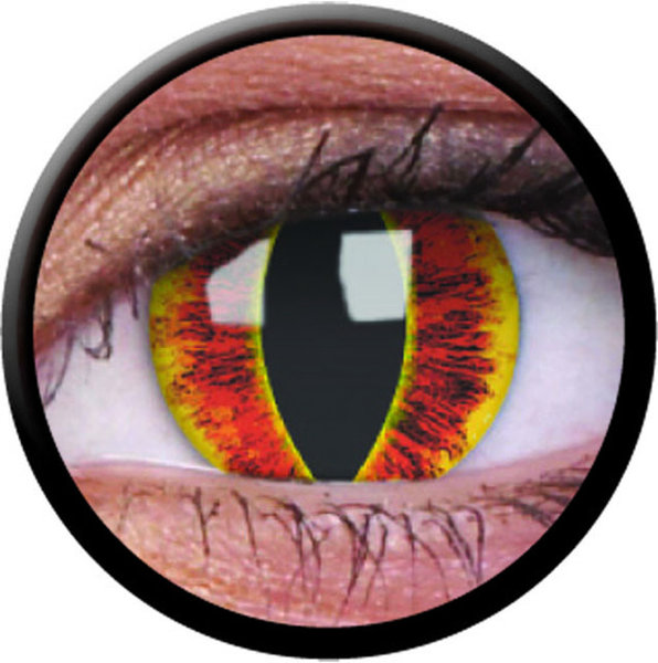 ColorVue Crazy-Kontaktlinsen -  Saufrons Eye (2 St. 3-Monatslinsen) – ohne Stärke