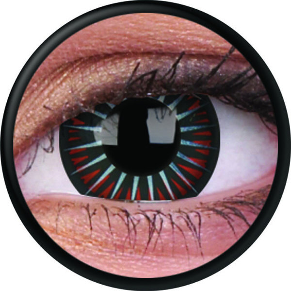 ColorVue Crazy-Kontaktlinsen - Symbiote (2 St. 3-Monatslinsen) – ohne Stärke