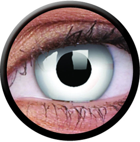 ColorVue Crazy-Kontaktlinsen - Whiteout (2 St. 3-Monatslinsen) – mit Stärke