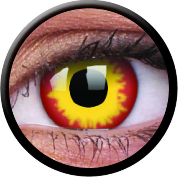 ColorVue Crazy-Kontaktlinsen - Wildfire (2 St. 3-Monatslinsen) – ohne Stärke