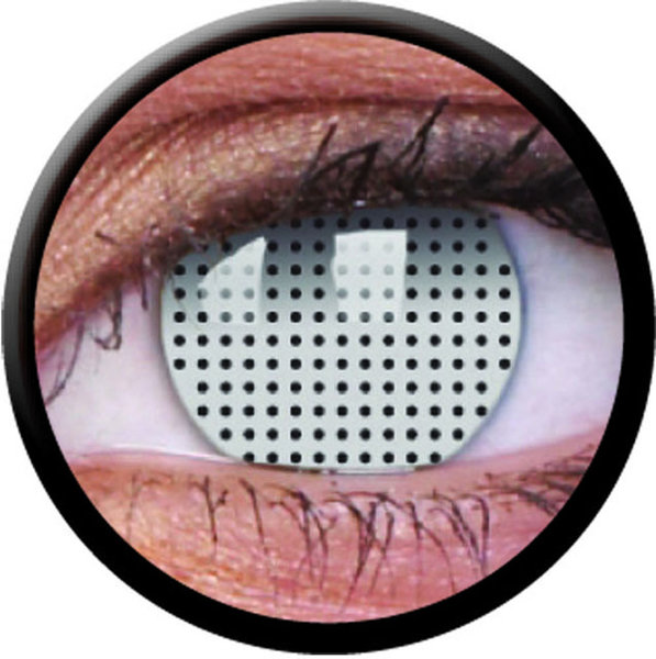 ColorVue Crazy-Kontaktlinsen - White Screen (2 St. 3-Monatslinsen) – ohne Stärke