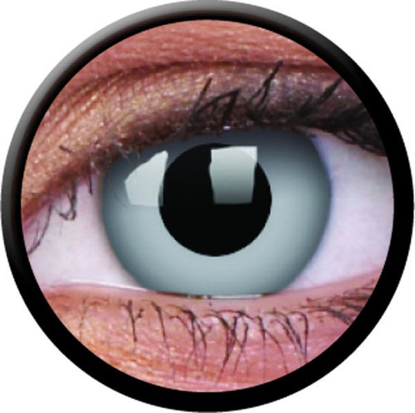ColorVue Crazy-Kontaktlinsen - Zombie grey (2 St. 3-Monatslinsen) – ohne Stärke